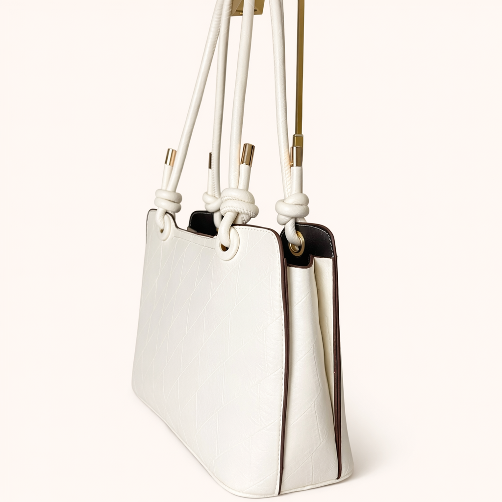 Quilted Knot Handle Shoulder Bag