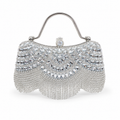 Crystal Cascade Fringe Clutch
