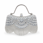 Crystal Cascade Fringe Clutch