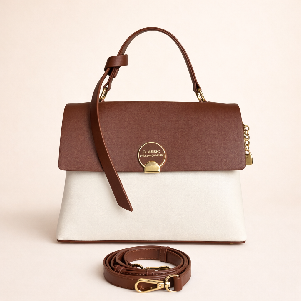 Classic Dual-Tone Structured Satchel