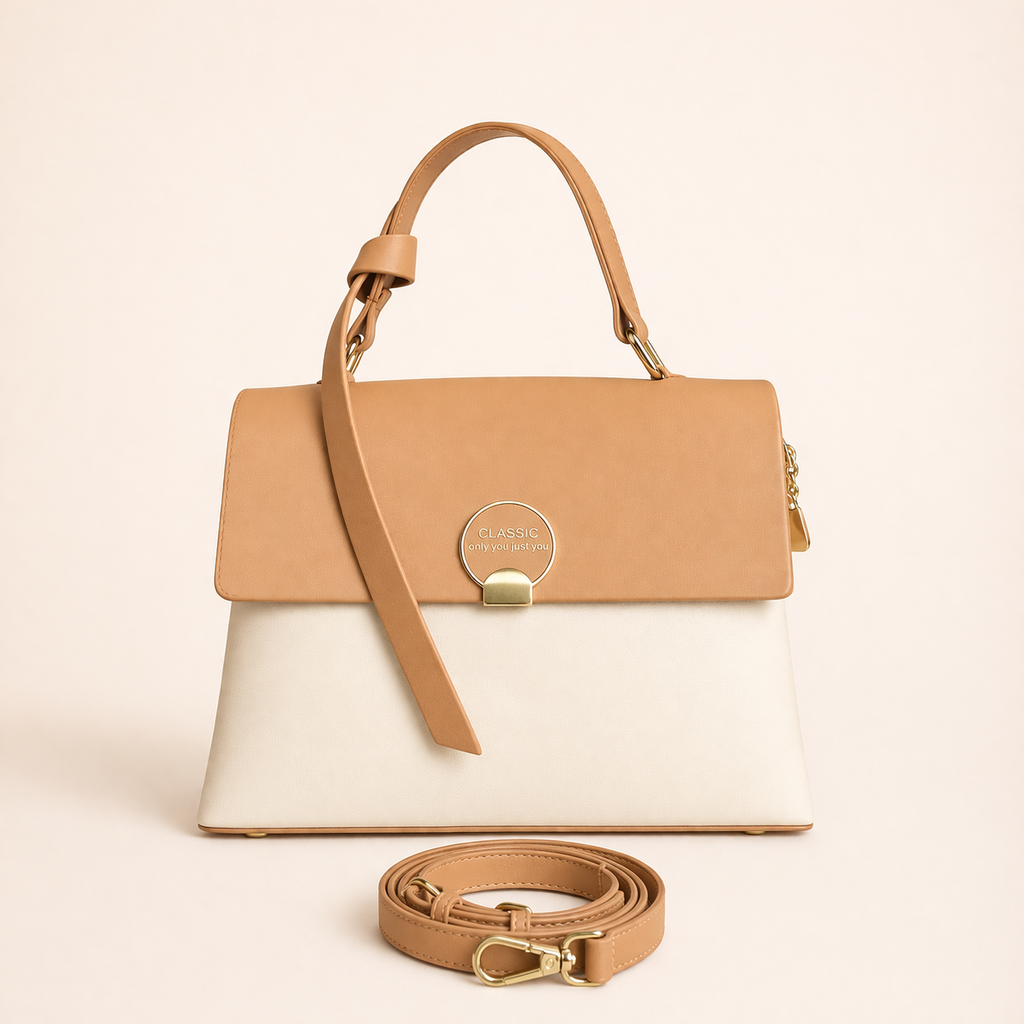 Classic Dual-Tone Structured Satchel