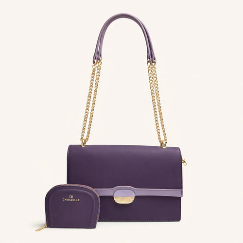 Chrisbella Luxe Chain Shoulder Bag Set (2-in-1)