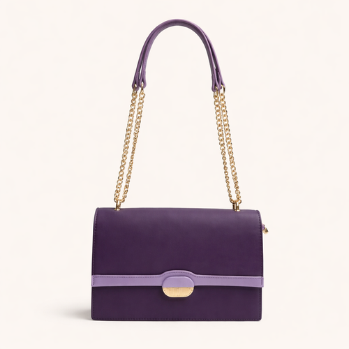 Chrisbella Luxe Chain Shoulder Bag Set (2-in-1) – PURPLE