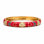 Royal Scarlet Enamel Bangle Red