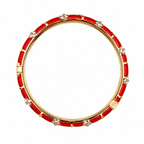 Royal Scarlet Enamel Bangle Red