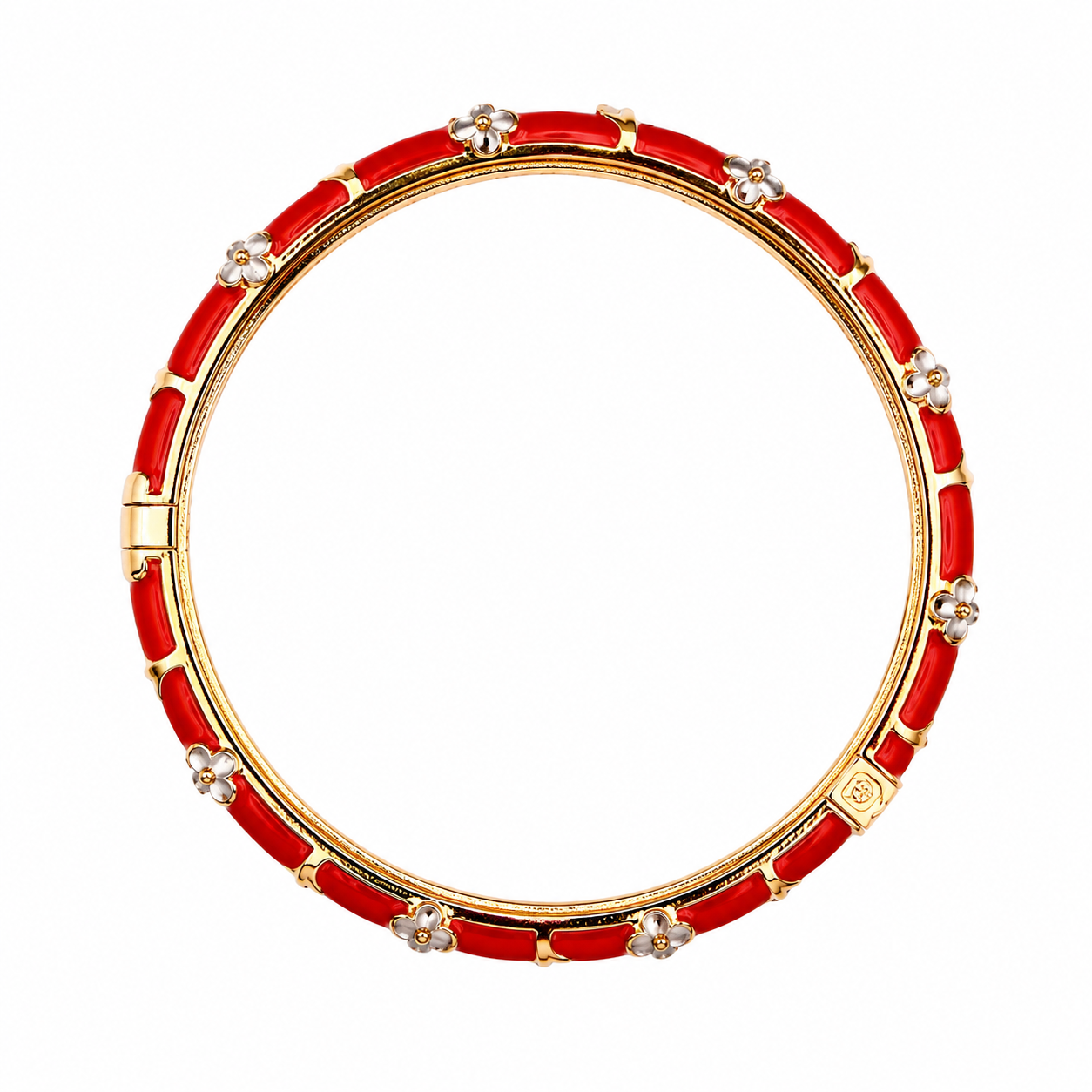 Royal Scarlet Enamel Bangle Red