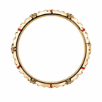 Royal Scarlet Enamel Bangle BEIGE