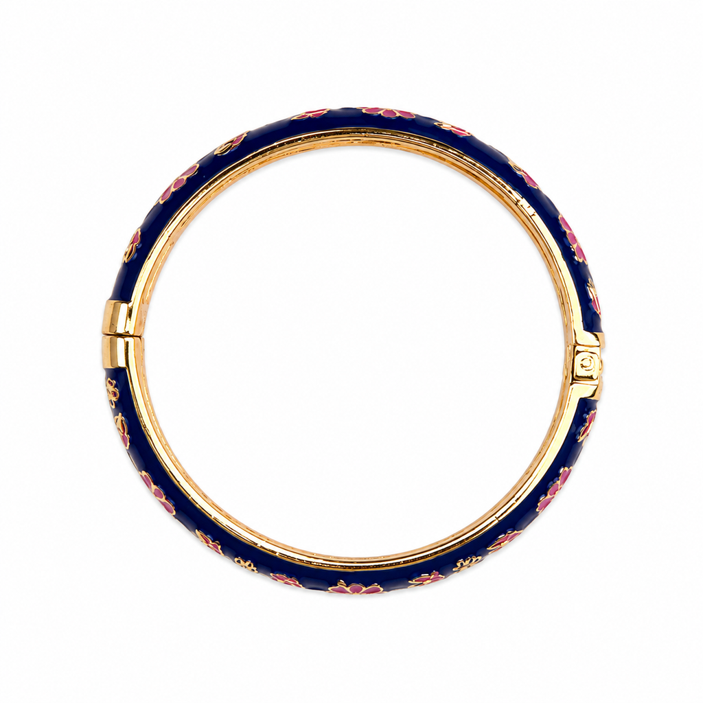 Royal Scarlet Enamel Bangle NAVY