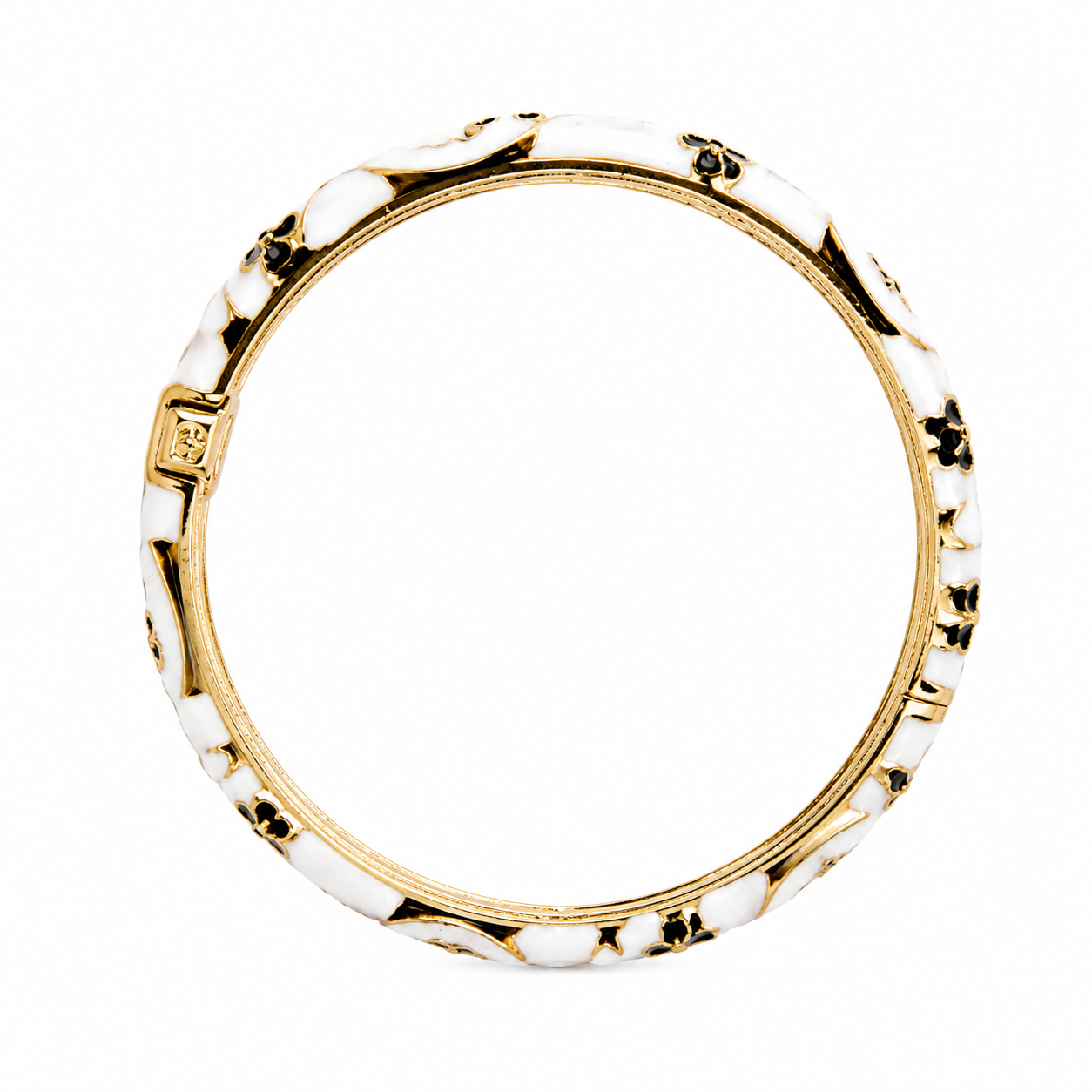 Royal Scarlet Enamel Bangle WHITE