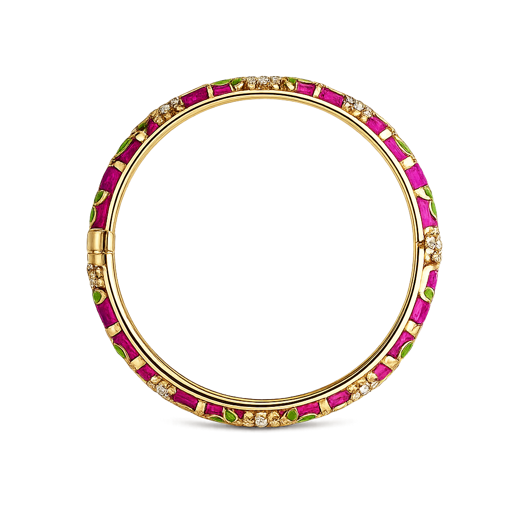 Royal Scarlet Enamel Bangle PURPLE
