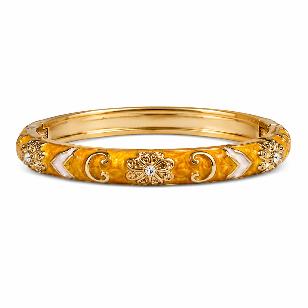 Royal Scarlet Enamel Bangle YELLOW