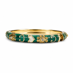 Royal Scarlet Enamel Bangle GREEN