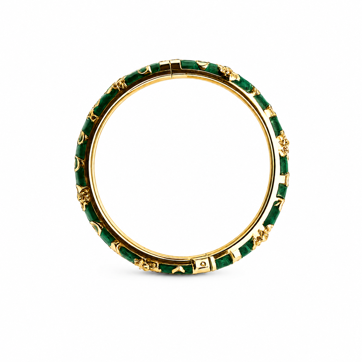 Royal Scarlet Enamel Bangle GREEN