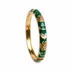 Royal Scarlet Enamel Bangle GREEN