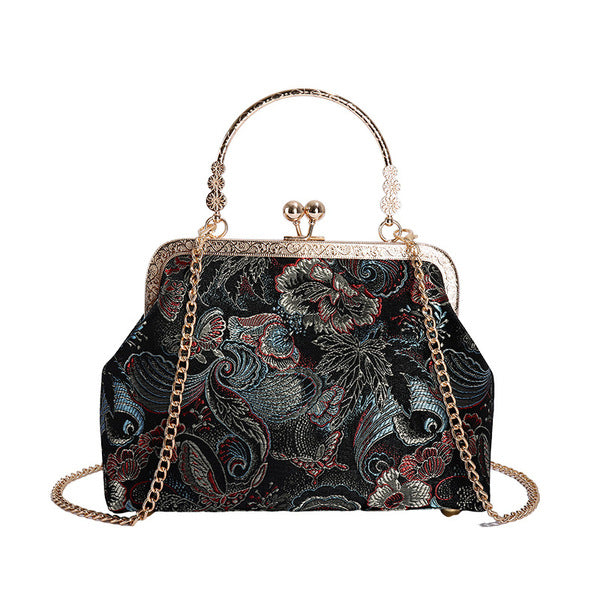 Noir Blossom Regal Clutch