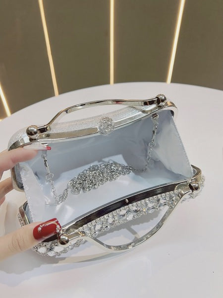 Crystal Cascade Fringe Clutch