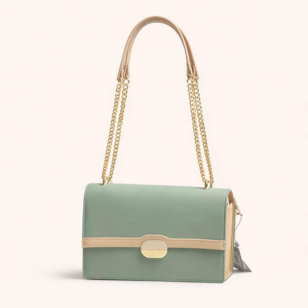 Chrisbella Luxe Chain Shoulder Bag Set (2-in-1) – GREEN