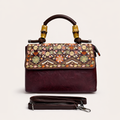 Autumn Bloom Satchel Wine Red